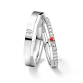 TOUPOP 925 Sterling Silver/10k/14k/18k Gold Moissanite Couple Wedding Ring Set-0-0
