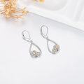 wholesale 925 Sterling Silver Daisy Flower Teardrop Dangle Earrings Holiday s for Women Daughters-0-3