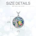 wholesale Sterling Silver Crystal Abalone Shell Animal Pendant Tree of Life Necklace-0-38