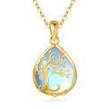 TOUPOP 14K Gold & Stone Tree Of Life Necklace For Women-0-0