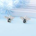 wholesale 925 Sterling Silver Green Stone Insect Stud Earrings - Gift Ideas for Her-0-1
