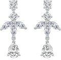 wholesale 925 Sterling Silver Drop CZ Crystal Bridal Earring Gift Set-0-0