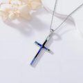TOUPOP Sterling Silver Cross Necklace Philippians 4:13 Inspirational Pendant-0-4