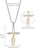 wholesale 925 Sterling Silver Infinity Faith Cross Necklace for Women-0-2