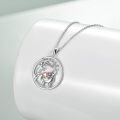 wholesale 925 Sterling Silver Tree of Life Sloth and Llama Charm Pendant Necklace-0-1