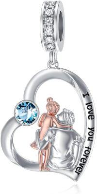 wholesale 925 Sterling Silver Family Love Charm Bracelet for Daughter Mother Lover - Birthday Valentine's Day Gifts-05-03-March