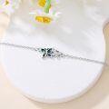 wholesale 925 Sterling Silver Butterfly Abalone Shell Crystal Ankle Anklet with Chain Extender-0-3