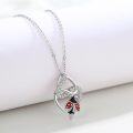 wholesale 925 Sterling Silver Infinity Love Heart Ladybug Pendant Necklace Gift for Women Wife Mom-0-2