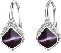 wholesale 925 Sterling Silver Celtic Teardrop Filigree Earrings Jewelry Gifts for Women-Black Drop Earrings