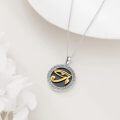 wholesale 925 Sterling Silver Black Onyx Gold Plated Eye Of Horus Pendant Necklace for Women's Gifts-0-3