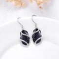 TOUPOP 925 Sterling Silver Gemstone Dainty Drop Earrings-0-3