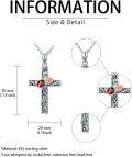 wholesale TOUPOP Cross Necklace Sterling Silver Butterfly/ladybug/hummingbird/dragonfly/bee Abalone Shell Rose Cross Pendant For Women Religious Gift For Mom Grandma Wife Sister Her -0-3