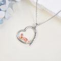 wholesale 925 Sterling Silver Otter in Heart Love You Forever Pendant Necklace for Women Girls Gifts-0-1
