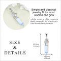wholesale 925 Sterling Silver & White Gold Plated Opal Daisy Necklace for Women, Teens, Gift for Her-0-4