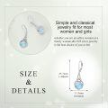 wholesale 925 Sterling Silver Drop Earrings Blue Moonstone Celtic Knot Platinum Plated For Women-0-57