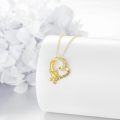 wholesale 14K Gold Crystal Love Forever Pendant Necklace  for Her-0-4
