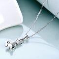 wholesale 925 Sterling Silver Elephant Heart Pendant Necklace for Women Girls  45cm Chain Length-0-1