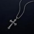TOUPOP Sterling Silver Celtic Crucifix Nail Fish Hook Cross Pendant with Chain-0-3