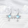 wholesale 925 Sterling Silver Moonstone Star & Planet Drop Earrings for Women-0-4