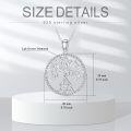 wholesale 925 Sterling Silver Cubic Zirconia Tree of Life Pendant Necklace for Women s-0-4