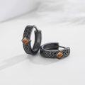 wholesale Titanium Metal Tiger Eye Square Celtic Knot Huggie Hoop Earrings for Men 49 chars-0-1