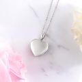 wholesale 925 Sterling Silver Heart Shaped Photo Locket Pendant Necklaces for Women Gift Ideas-0-2