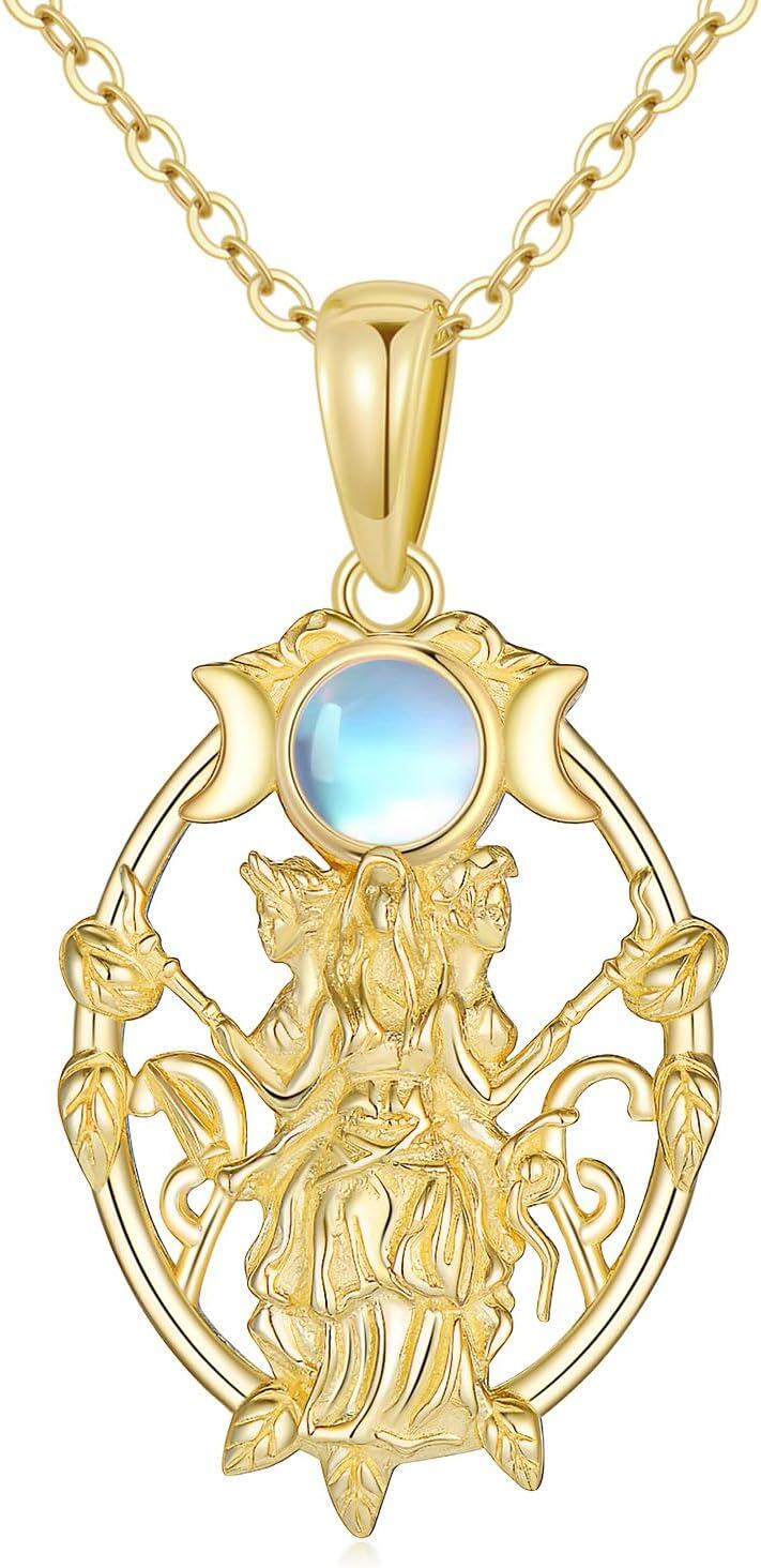14K Gold 14K Carat Snake Bee Bird Hecate Jewelry Necklace for Women-Hecate
