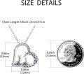 wholesale 925 Sterling Silver Mother and Baby Giraffes in Heart Shape Pendant Necklace for Women Mom Grandmother Gift-0-3
