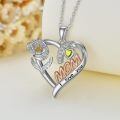 TOUPOP Sterling Silver Mom Birthflower Necklace For Women-0-5