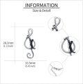 wholesale 925 Sterling Silver Musical Note Cat Pendant Necklace with Black Onyx Gemstone Jewellery Gifts for Women-0-4