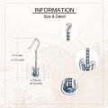 wholesale 925 Sterling Silver Electric Guitar Drop Earrings for Women Girls Music Lover Gifts-0-3