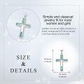 wholesale 925 Sterling Silver Turquoise Tree of Life Cross Pendant Necklace Jewelry for Women and Men-0-3