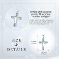 wholesale 925 Sterling Silver Turquoise Tree of Life Cross Pendant Necklace Jewelry for Women and Men-0-3