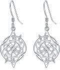 wholesale 925 Sterling Silver Celtic Knot Dangle Drop Earrings for Women Irish Jewelry Christmas Gift Ideas-0-0