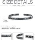 wholesale Sterling Silver Celtic Strength Mantra Cuff Bracelet Poiuy Inspirational Jewelry Gift-0-24