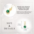 wholesale 14k Green Crystal Pendant Necklace With Clear Stone-0-4