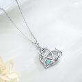 wholesale 925 Sterling Silver Turquoise Triquetra Pendant Necklaces for Women Irish Good Luck s-0-4