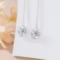 wholesale 925 Sterling Silver Clover Drop Earrings Wholesale for Women Gifts-0-2