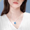 wholesale 925 Sterling Silver 925 Blue Opal Jellyfish Pendant Necklace - Oceanic Jewelry for Women-0-3