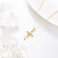 wholesale 14K Gold Diamond Cross Pendant Necklace Religious s for Men & Women-0-2