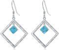 wholesale Sterling Silver Turquoise Dangle Earrings Boho Victorian Jewelry Gifts-0-0