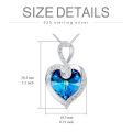 TOUPOP Sterling Silver Crystal Pendant Necklace Birthday Christmas Jewelry Gifts For Women-0-2
