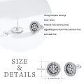 wholesale 925 Sterling Silver Vegvisir Viking Rune Stud Earrings - Nordic Amulet Jewelry for Men & Women-0-1