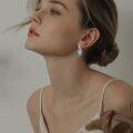 wholesale 925 Sterling Silver Leopard Head Earrings With Blue Crystal Hoops And Zircon Accents-0-3