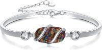 wholesale Sterling Silver Gemstone Bracelet for Women Fine Jewelry Gift-A-Black Opal