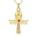 wholesale 925 Sterling Silver Gold Plated Crystal Cross Pendant Necklace for Women and Girls-0-0