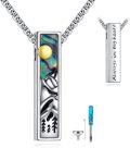 wholesale 925 Sterling Silver Abalone Shell & Gold Inlay Vertical Bar Cremation Jewelry Necklace with Funnel and Screwdriver Set-0-0