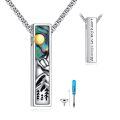 wholesale 925 Sterling Silver Memorial Keepsake Pendant With Abalone Sun Moon Trees Urn-0-0