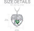 wholesale TOUPOP Tree Of Life Necklace Sterling Silver Emerald May Birthstone Pendant Necklace Irish Celtic Heart Tree Jewelry Birthday Christmas Gifts For Women Wife Girlfriend -0-5