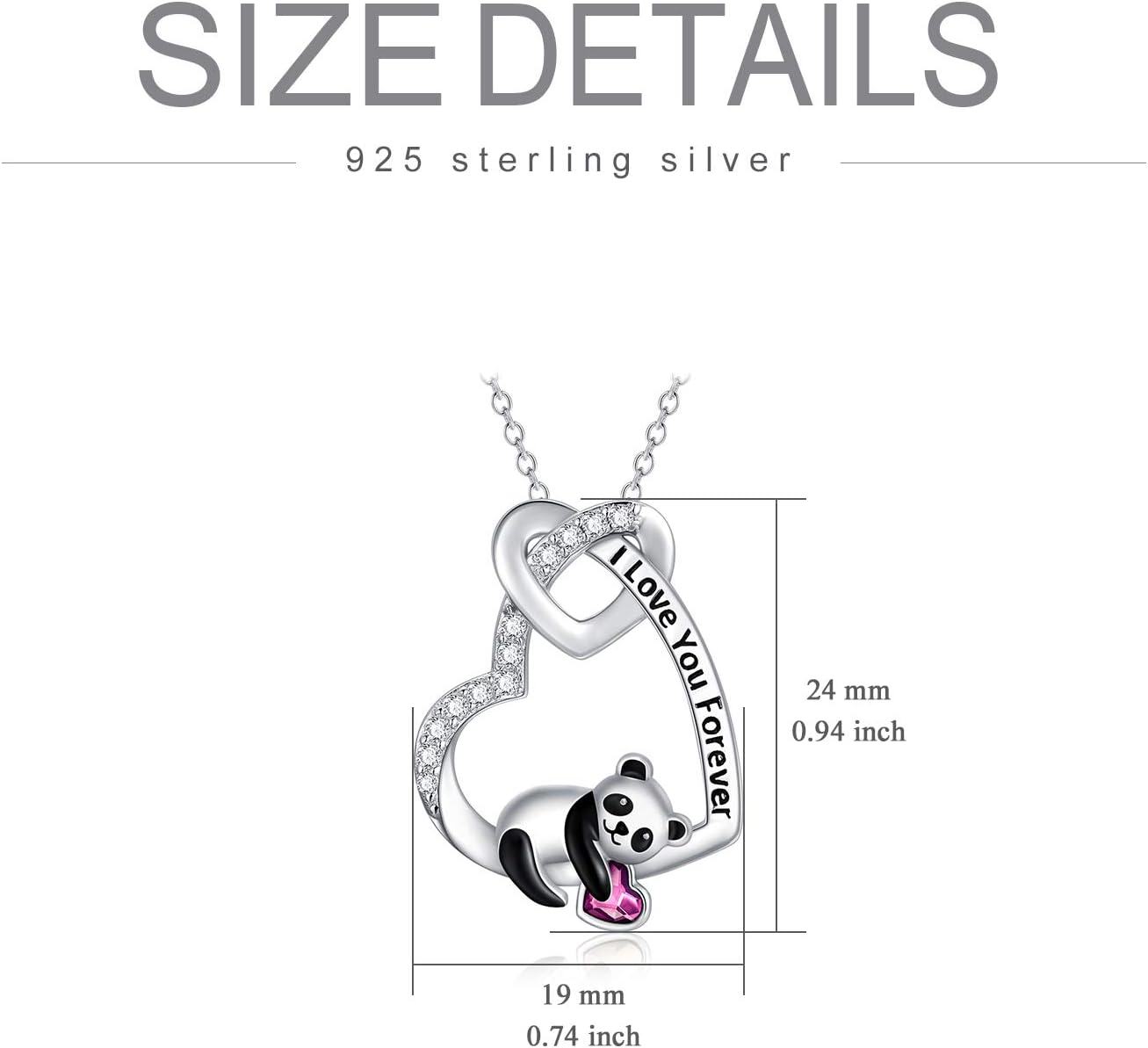  Metal Austrian Crystal Elephant Koala Sloth Heart Pendant Necklace Valentine Gift -0-4